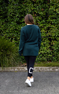 APRIL ROSE LONGSLEEVE TEE PINE