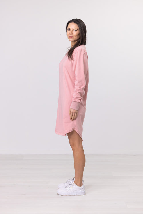 BASIC LONGSLEEVE DRESS PINK