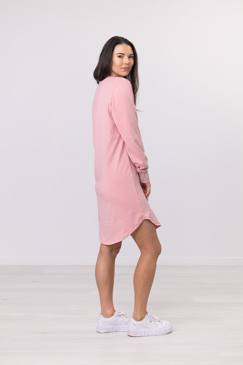 BASIC LONGSLEEVE DRESS PINK