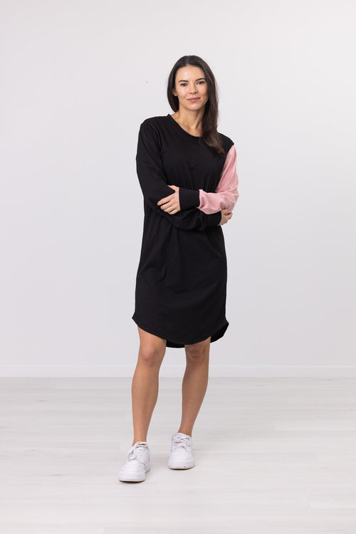 PINK ONE SLEEVE DRESS