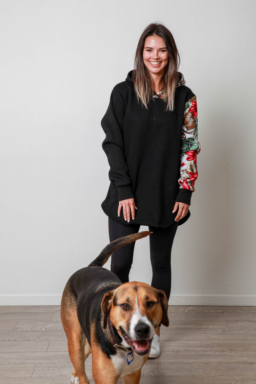 AIMEE ONE SLEEVE HOODY