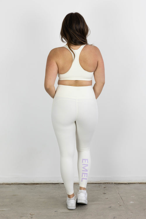 NEO ACTIVEWEAR TIGHTS ECRU/PURPLE