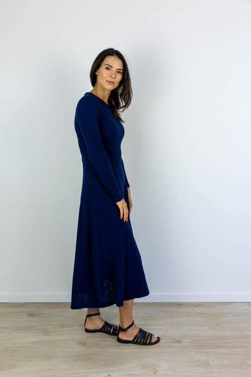 *SCULPT MAXI DRESS – NAVY