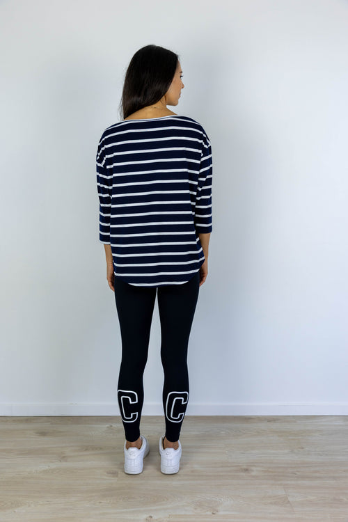 CEO MODE TEE NAVY STRIPE