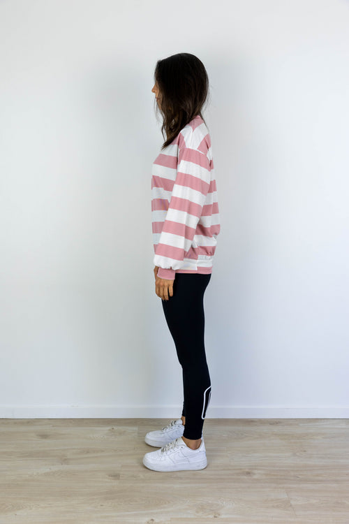 COASTAL STRIPE LONGSLEEVE PINK