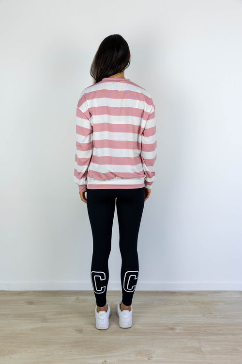 COASTAL STRIPE LONGSLEEVE PINK