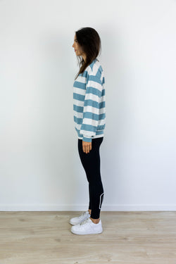 COASTAL STRIPE LONGSLEEVE TEAL