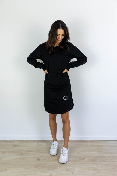 black long sleeve dress nz Secondleft S1 Women's Long Dress