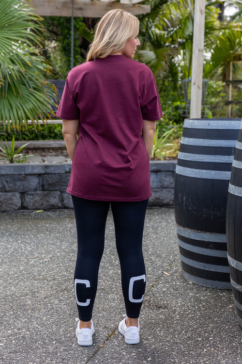 AMORE TEE BURGUNDY