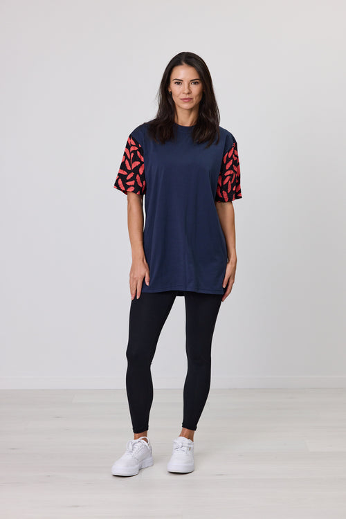 VIVA SLEEVE TEE NAVY