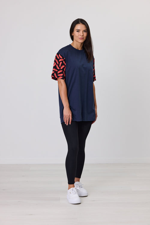 VIVA SLEEVE TEE NAVY