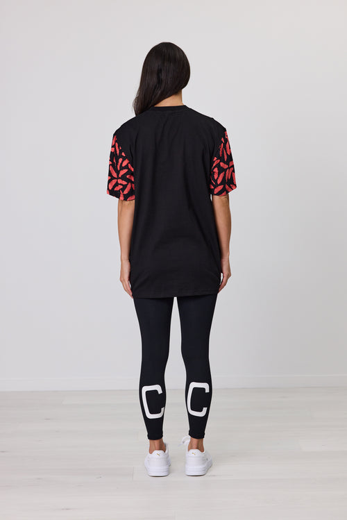 VIVA SLEEVE TEE BLACK
