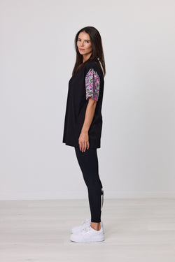 PAISLEY PULSE TEE BLACK