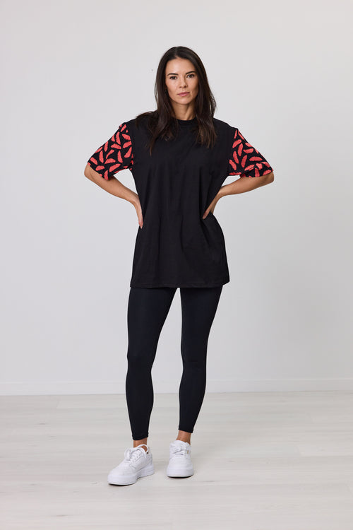 VIVA SLEEVE TEE BLACK