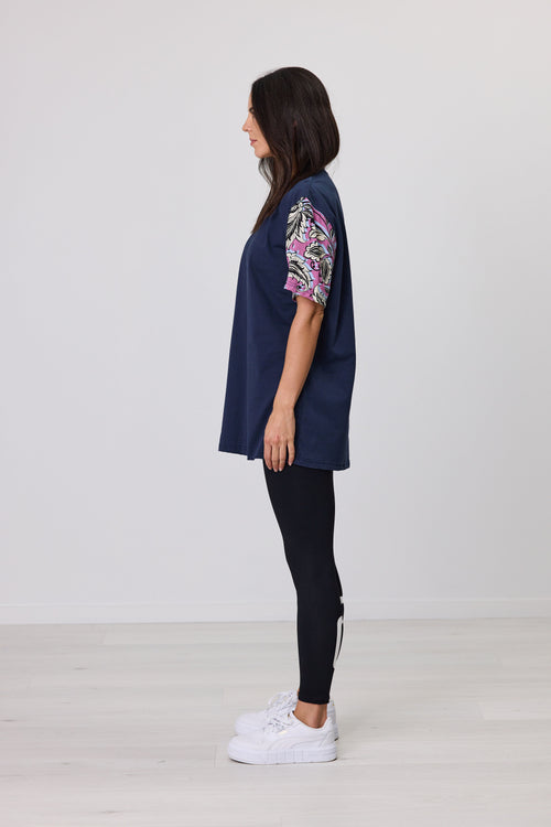 PAISLEY PULSE TEE NAVY
