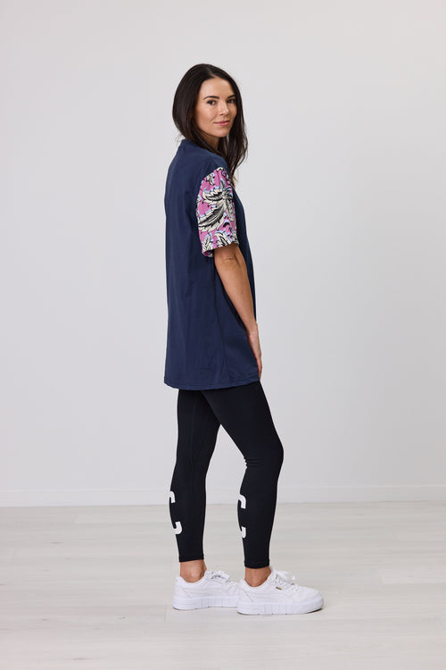 PAISLEY PULSE TEE NAVY