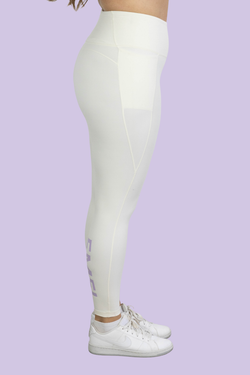 NEO ACTIVEWEAR TIGHTS ECRU/PURPLE