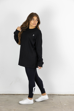 JANUARY ROSE LONGSLEEVE TEE BLACK