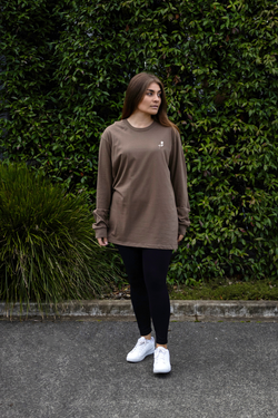 MARCH ROSE LONGSLEEVE TEE BROWN