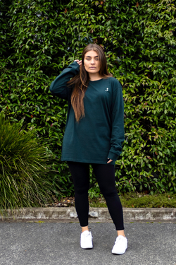 APRIL ROSE LONGSLEEVE TEE PINE
